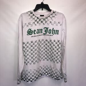 Sean John Pullover Adult XL Multicolor Long Sleeve Mens 100% Cotton Shirt